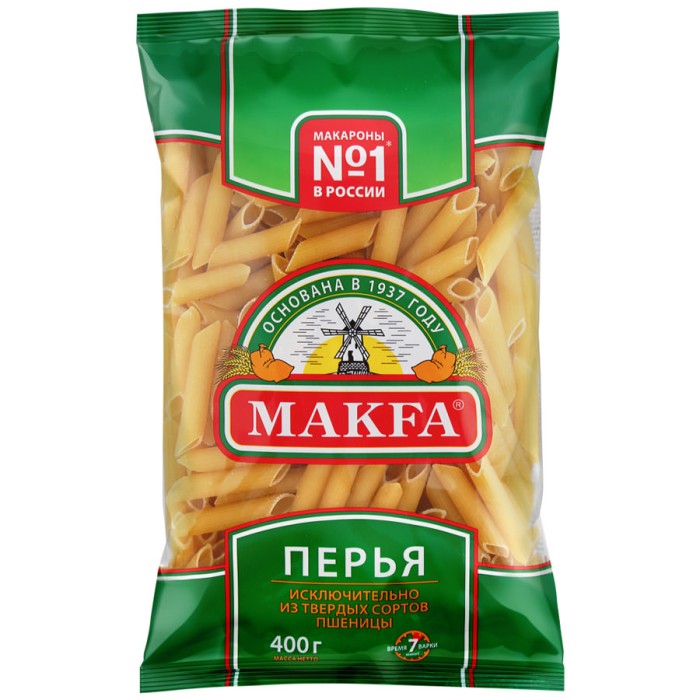 Макароны макфа перья 450 г.