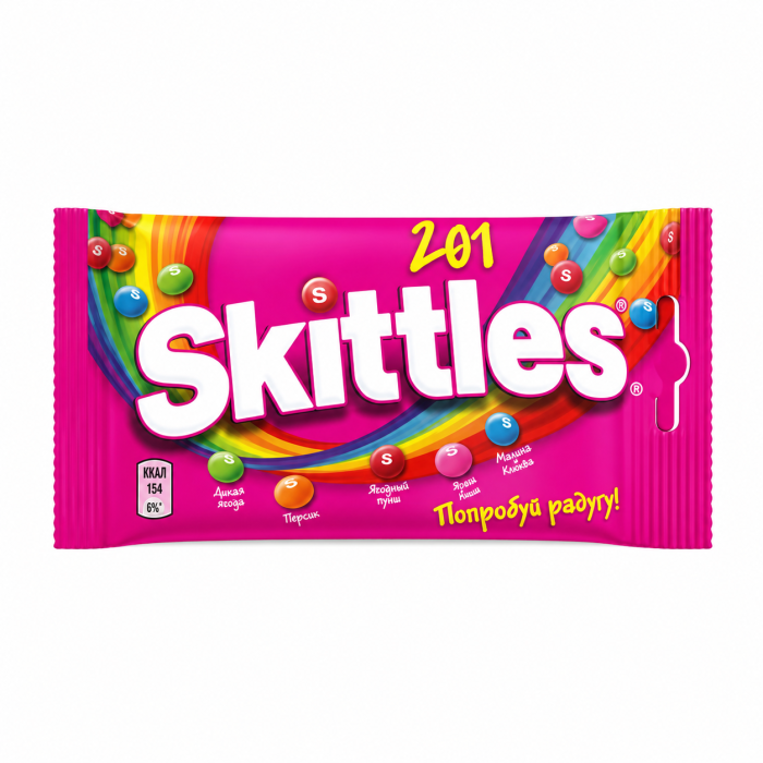 Skittles Драже в сахарной глазури 2в1, 38 г