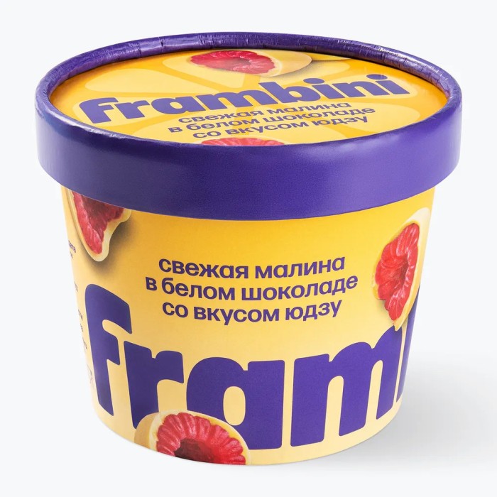 Frambini Малина в белом и молочном шоколаде со вкусом юдзу 130 г