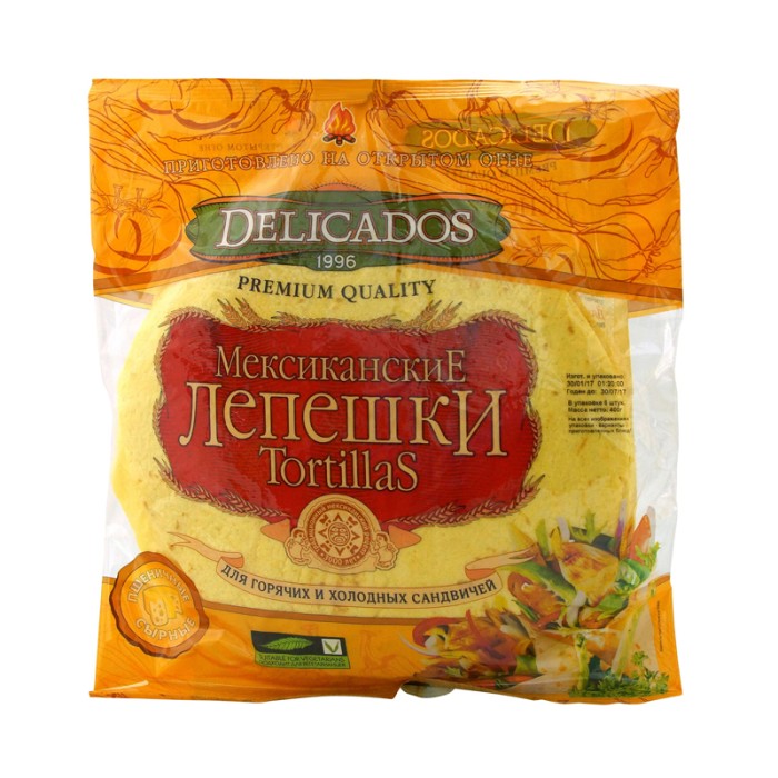 Лепешки Tortillas со вкусом сыра 400 г