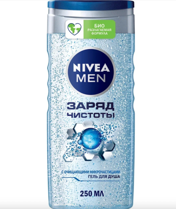 Гель-уход для душа Nivea men Заряд чистоты 250 мл