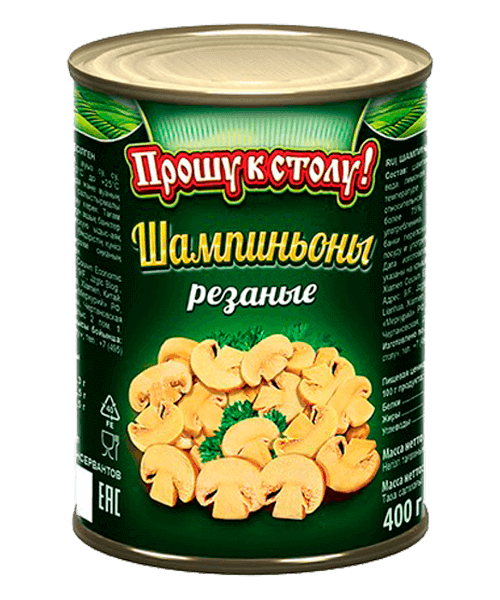 Грибы шампиньоны резаные По-княжески 425 мл