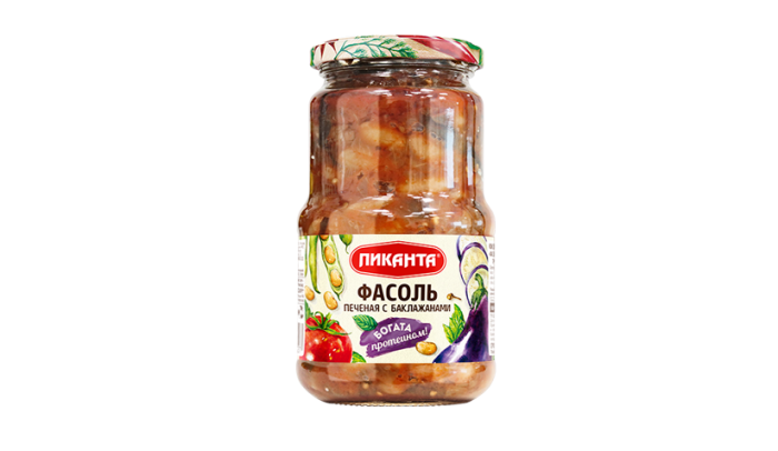Фасоль печеная с баклажанами Пиканта 470 г