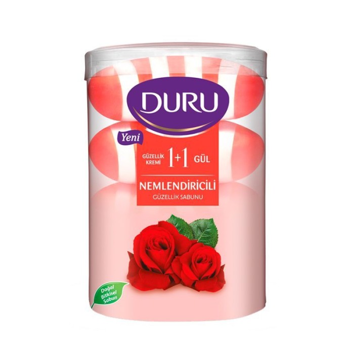 Мыло Duru 4*100гр. Роза  (стакан)