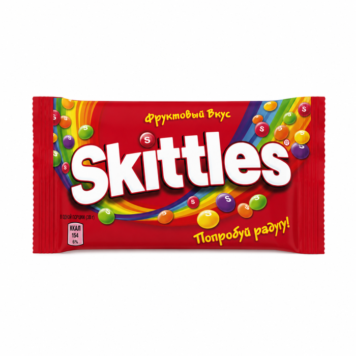 Skittles Драже в сахарной глазури Фруктовый вкус 38 г