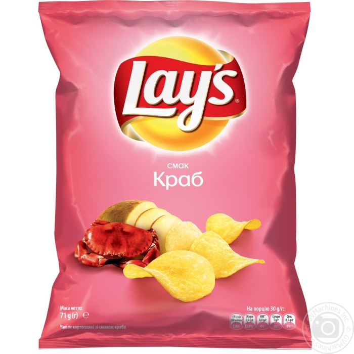 Чипсы Lays Краб 70 г.