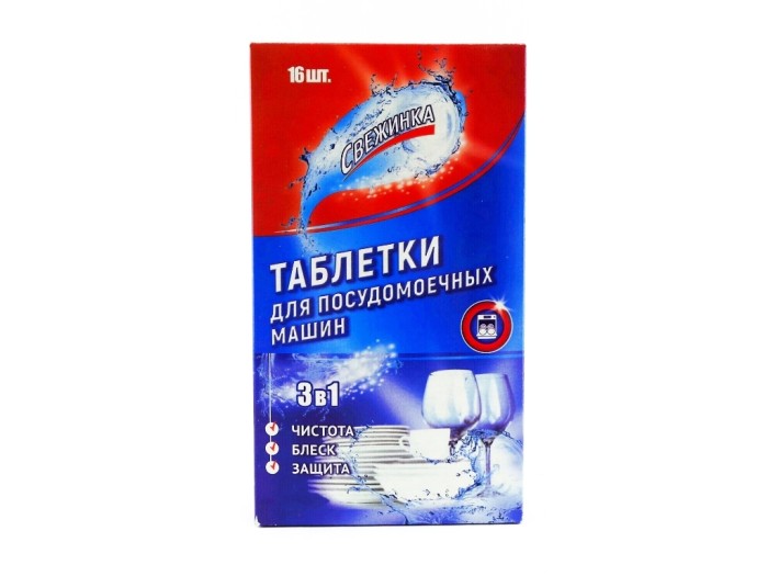 Таблетки Снежинка 3 в 1 для посудомойки 16 шт