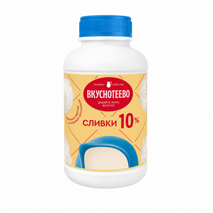 Сливки Вкуснотеево 10% 450 г.