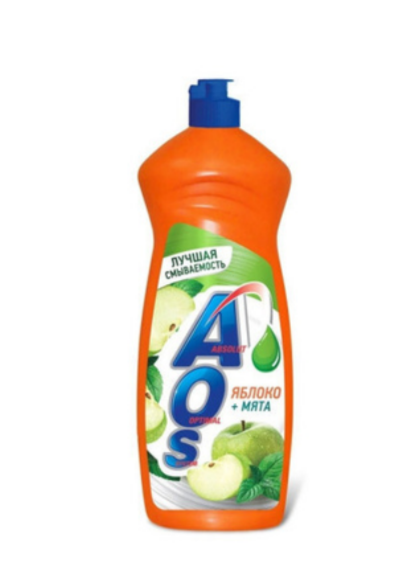 AOS средство для мытья посуды Яблоко и мята 900 мл.