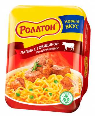 Роллтон Лапша с острой говядиной по домашнему 90 г.