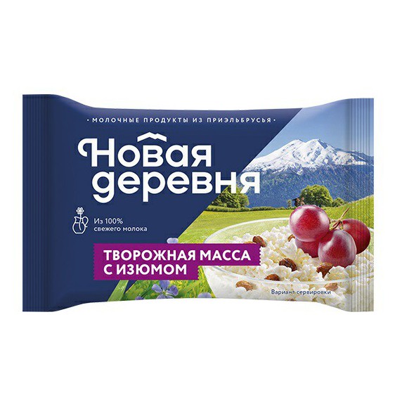 Творожная масса Новая Деревня с Изюмом 180 г