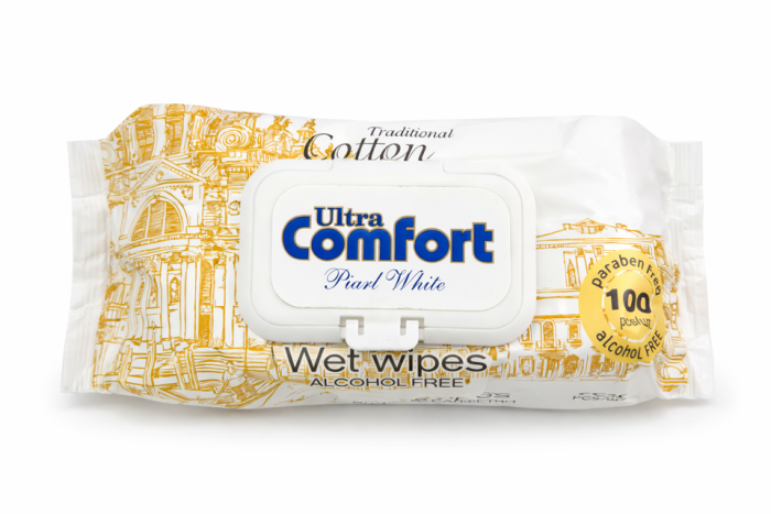 Влажные салфетки Ultra comfort белые 100 шт.