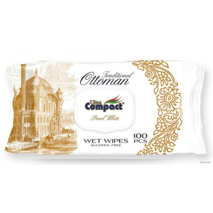 Влажные салфетки Ultra comfort белые 100 шт.