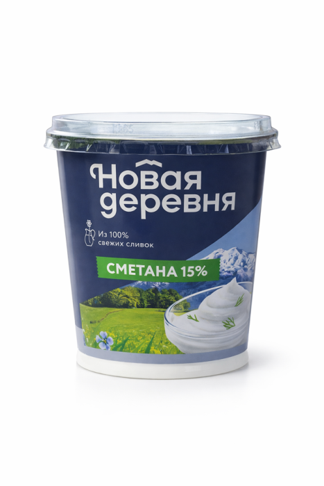 Сметана Новая деревня 15% 300 г