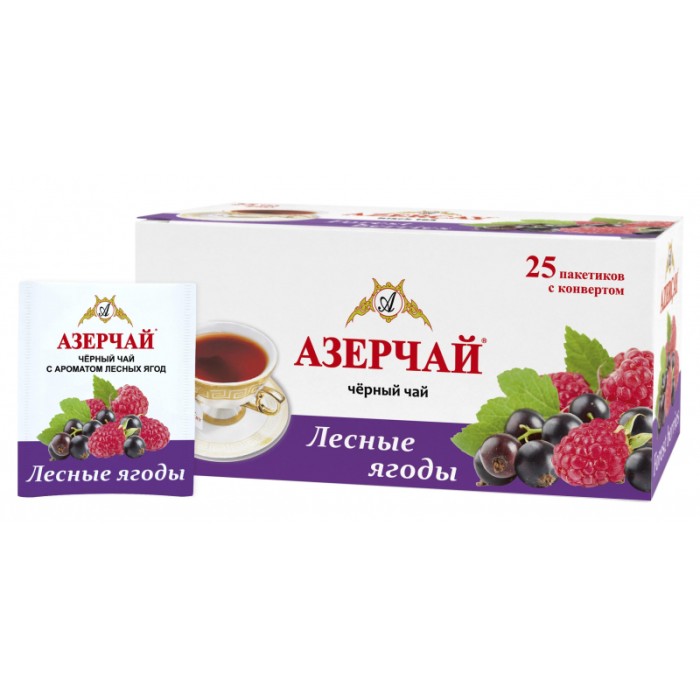 Азерчай черный Лесные ягоды 25 пак.