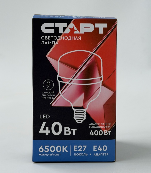 ЛАМПА-СТАРТ IC  LED 40W e27+e40 6500k (холодный свет) 1 шт