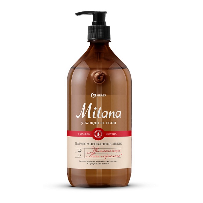 Жидкое крем-мыло Milana Амбра и пачули 1000 мл