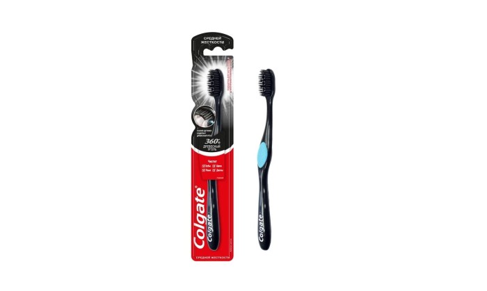 Зубная щетка Colgate с древесным углем ср. жесткости 1 шт